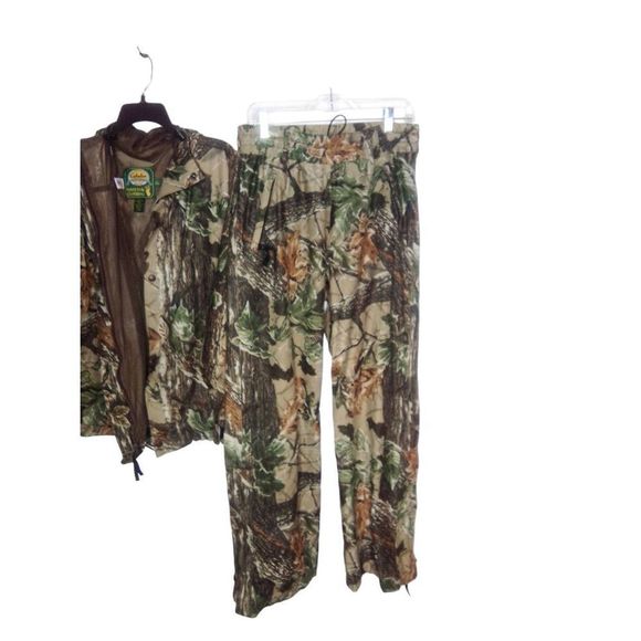 Cabelas Made In The USA Vintage Cameo Full Zip Hooded Hunting Jacket Size L And - Picture 5 of 12